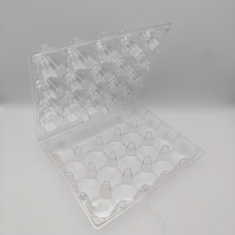 Custom PVC Clear Plastic Egg Tray Packaging 30 Holes Disposable Blister Quail And Duck Egg Tray