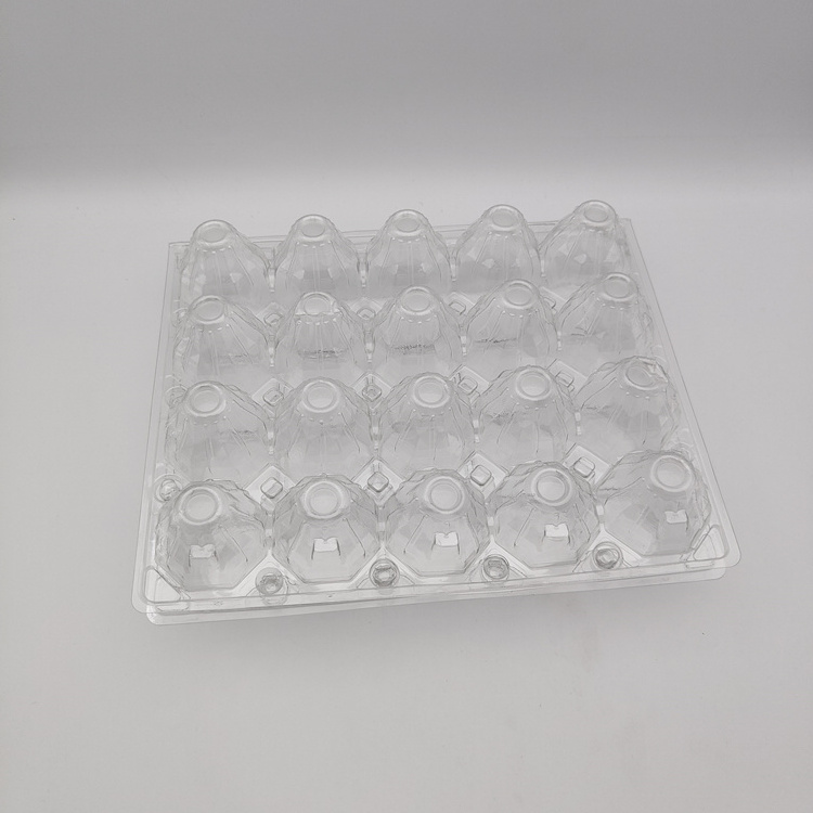 Custom PVC Clear Plastic Egg Tray Packaging 30 Holes Disposable Blister Quail And Duck Egg Tray