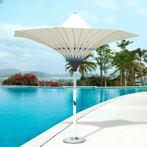 Commercial Cafe Restaurant Hotel Pool Outdoor Leisure Parasol Heavy Duty Sunshade Umbrella with LED light