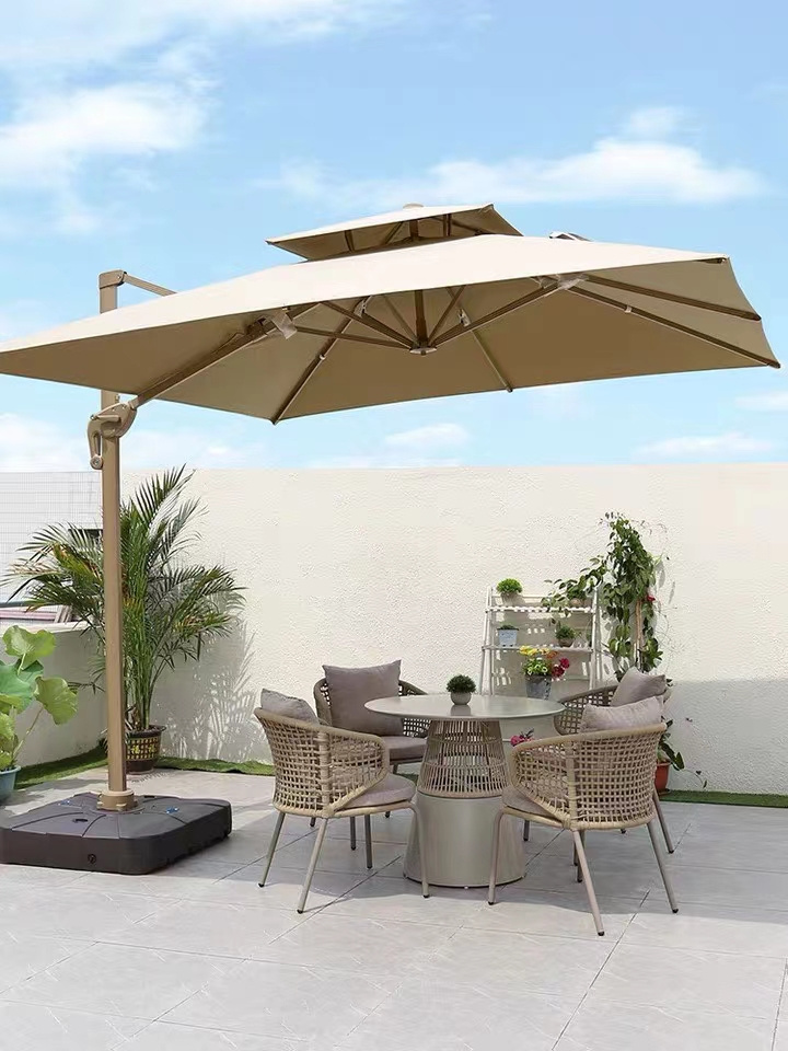 Aluminum Outdoor 3m Square Hanging Offset Parasols Garden Patio Commercial Beach Sunshade 10 ft Cantilever umbrellas