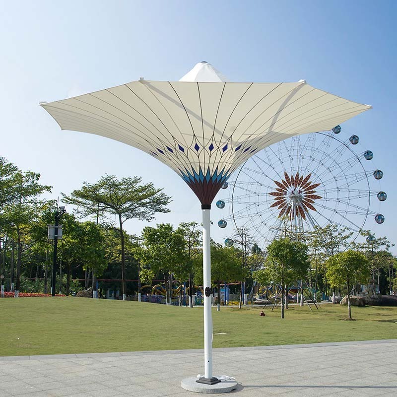 Hot Sales 3.5m Villa Hotel Pool Parasol Outdoor Tulip Umbrellas With Led light