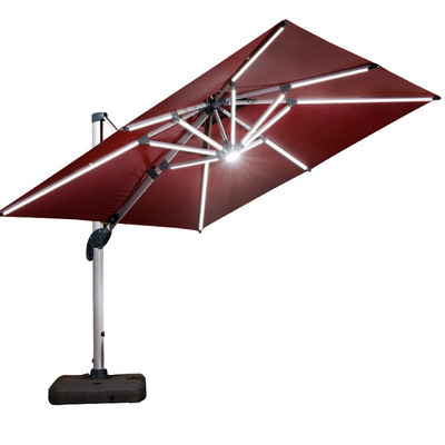 Wholesale Factory 12 FT  Uv Protection Solar parasol Outdoor Beach Garden big size sun Patio Umbrellas with light