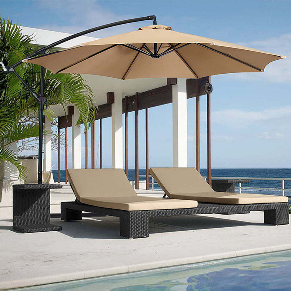 Outdoor Beach Offset Parasol Cantilever Garden Parasol patio Umbrella Hanging Large Banana Umbrella