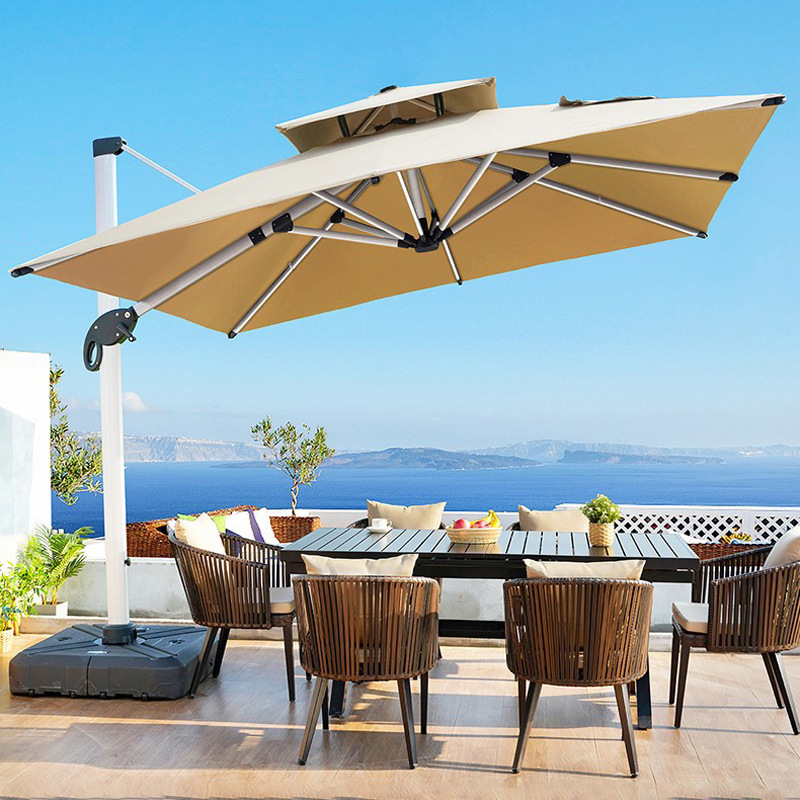 10ft outdoor furniture parasol sunshade garden patio umbrella hanging cantilever umbrella