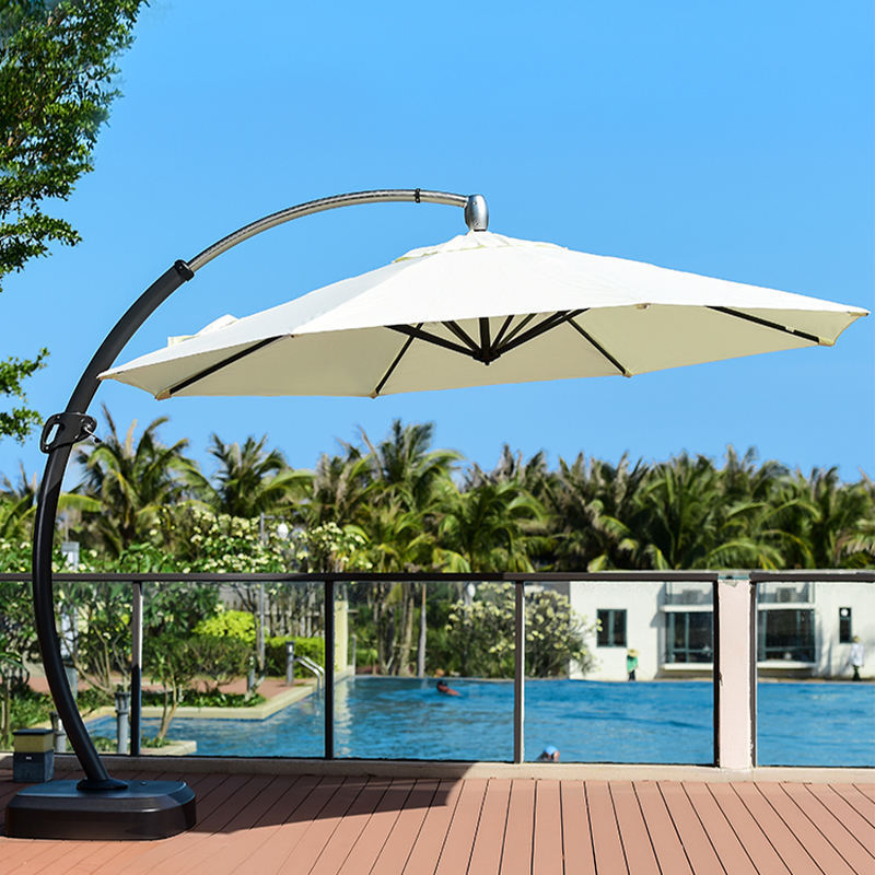 Grand Patio 12Ft Deluxe Large Offset Outdoor Umbrella Aluminium Patio Umbrella with Base