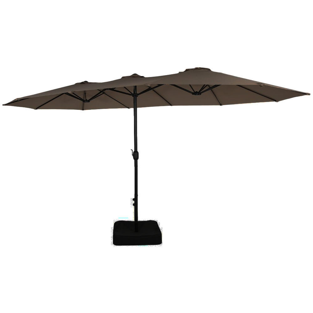 4.6M Double Sided Umbrella Durable Steel Straight Pole Patio Outdoor Garden Parasol Umbrella