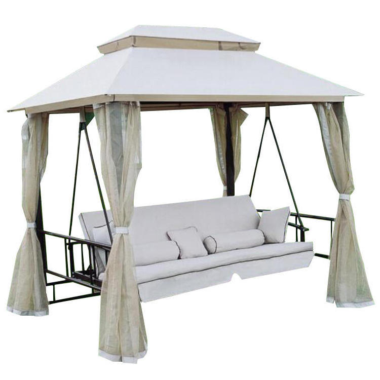 Luxury Iron Patio garden gazebo sofa 3 seater and bed outdoor swing