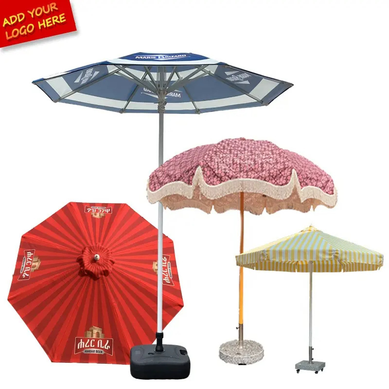 Outdoor Sun Shade Poolside Parasol Vintage Patio Garden umbrella