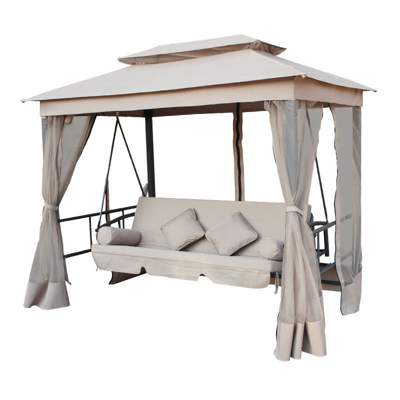 Luxury Iron Patio garden gazebo sofa 3 seater and bed outdoor swing