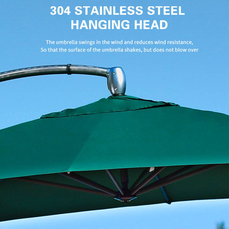 Grand Patio 12Ft Deluxe Large Offset Outdoor Umbrella Aluminium Patio Umbrella with Base