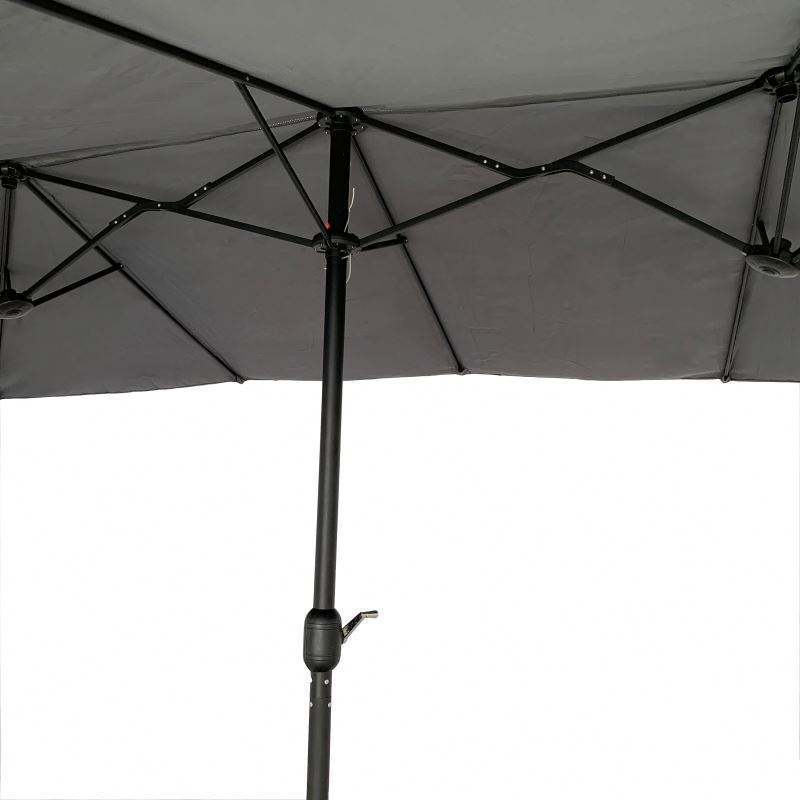 4.6M Double Sided Umbrella Durable Steel Straight Pole Patio Outdoor Garden Parasol Umbrella