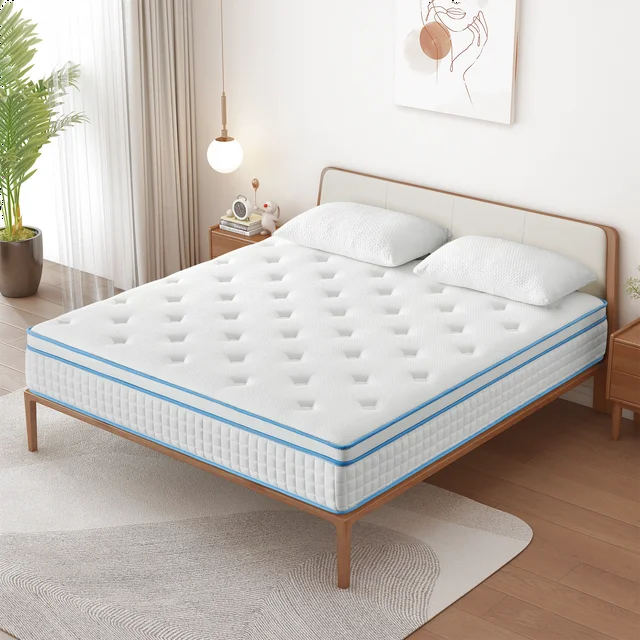 Sound sleep 13 inch breathable high grade fabric bed hotel Luxury pocket spring Gel memory foam mattress china guangdong