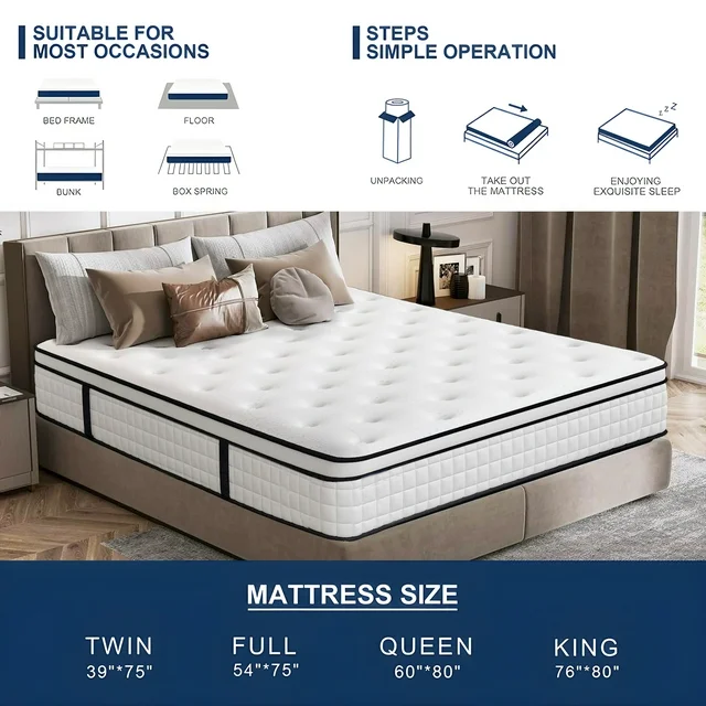 Sound sleep luxury hotel roll up twin matress box spring mattress multi-layered topper with premium comfort foam latex mattress