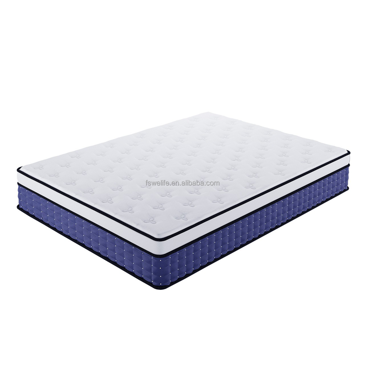 High resilience foam 12 inch luxury eight-layer plush mattress with Memory Foam Mattress roll up in box