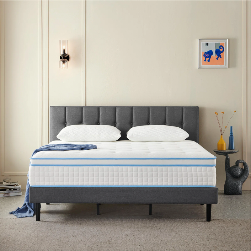 Comfort sleep King size best spring bed mattress with Waterproof fabric Hypo-allergenic cool gel memory foam latex matrass