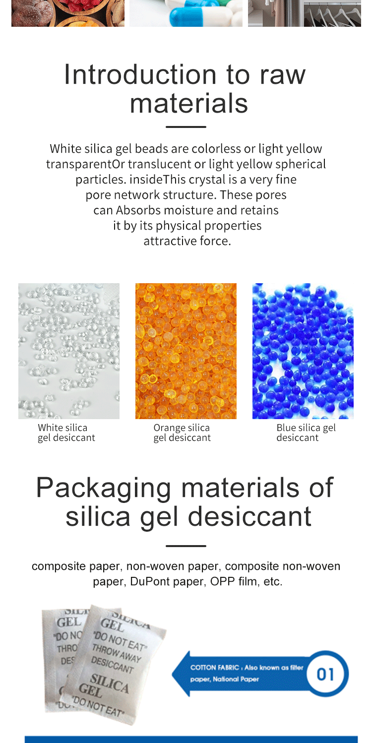 Silica gel Clay Bentonite super dry higher moisture absorber Tyvek packs desiccant bags sachets