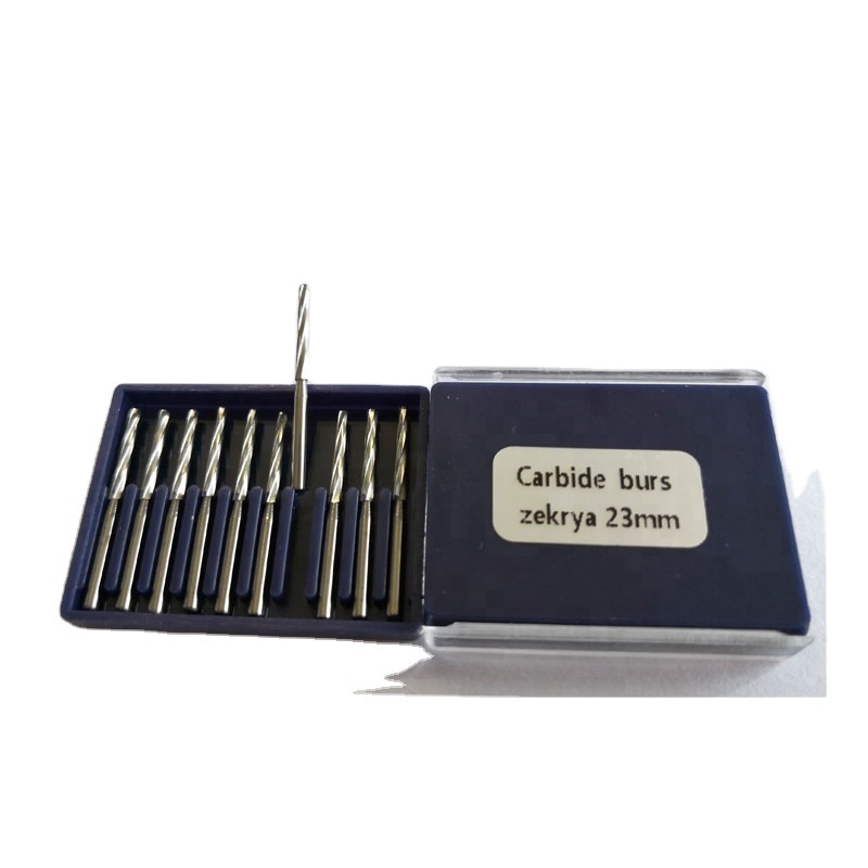 Quality Dental Tungsten Steel Carbide Burs For Dentisit Dental Lab Zekrya FG/RA/FGL Burs 23mm