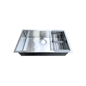 Modern Commercial Single Bowl SUS304 Anti- Rust Handmade Stainless Steel  Kitchen Sink For Kitchen and Bathroom