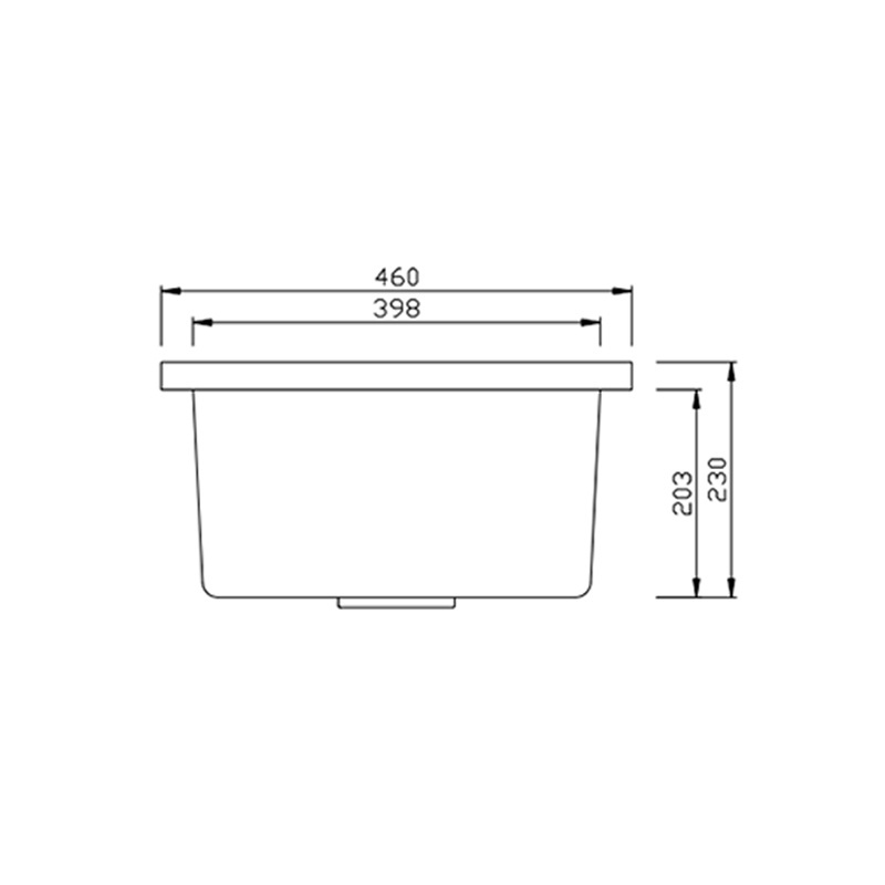 Pantre Size Kitchen Sink 460*410mm Quartz Sink Kitchen Laundry Sink Bowl Granite Stone Graphic Design Modern Single Bowl 5 Years