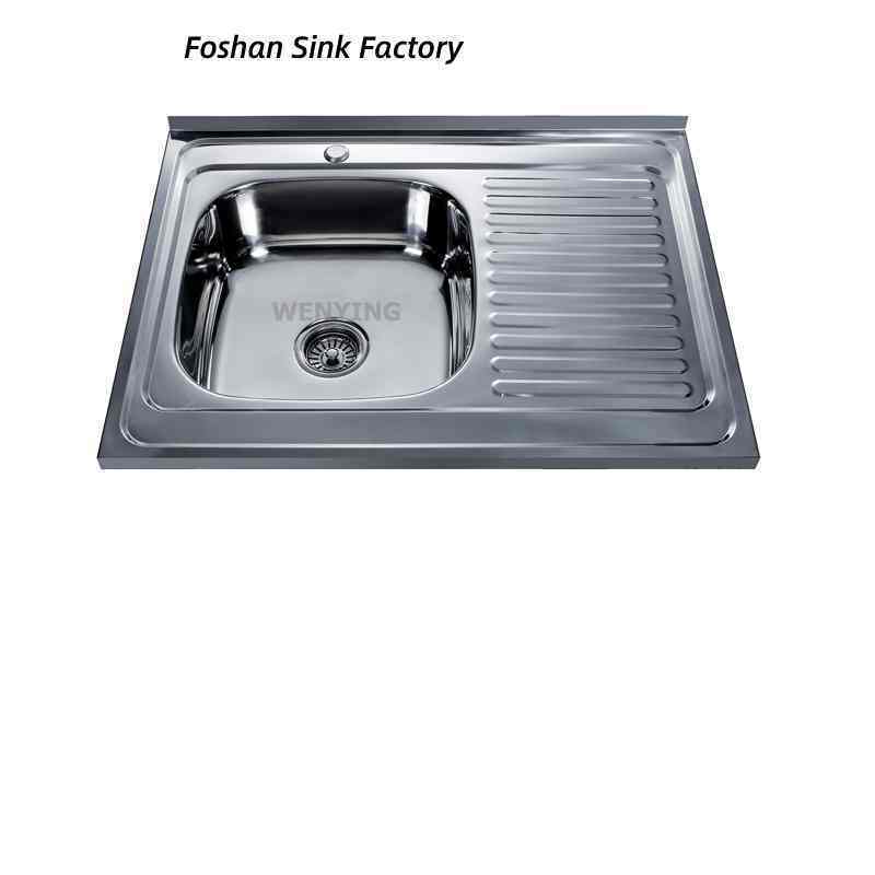 Wenying 8050 Steel Kitchen Sink Wash Basin Water Tank for Modern Carton OEM Hotel Stainless Steel Pressed Kitchen Sink Cheap