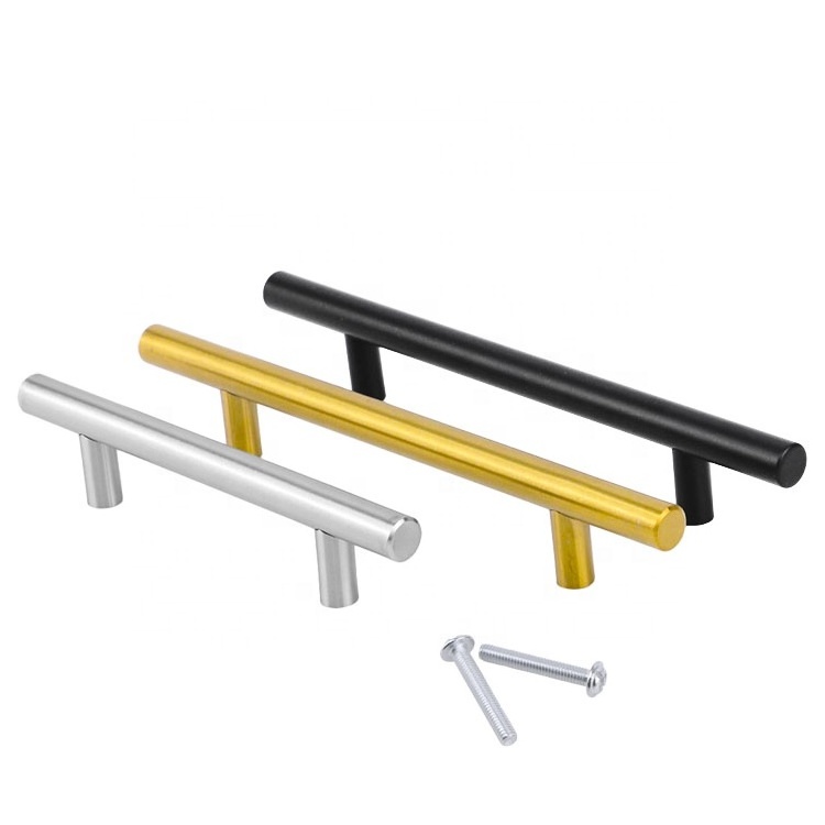 WINSTAR Furniture Knobs Drawer Pull Handles gold stainless steel  T Bar Modern Kitchen Cabinet Handle