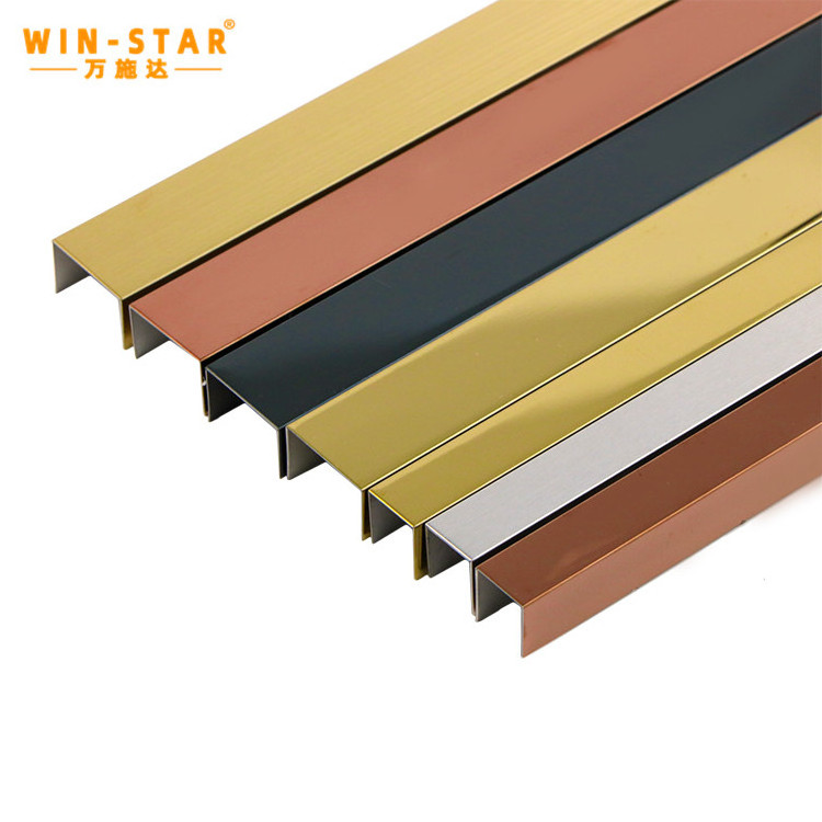 WINSTAR Profiles hot selling New Curved T shaped stainless steel decorative metal strips for wall decoration