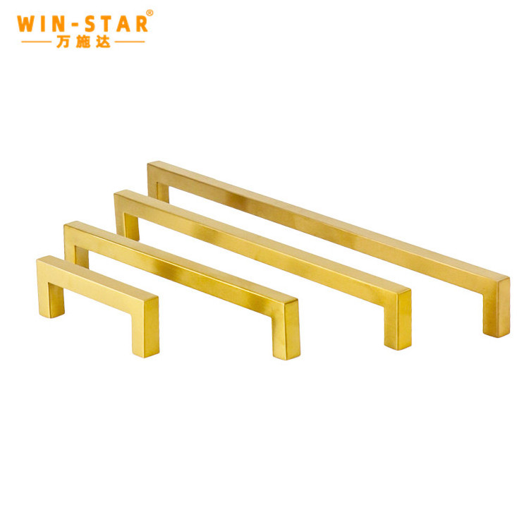 WINSTAR High quality 201 Stainless Steel Furniture Handle Gold Silver brush Handle s Kitchen Cabinet Drawer Knob Handle