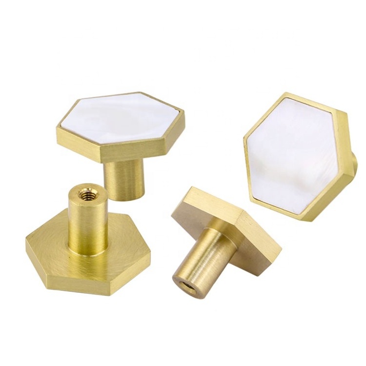 WINSTAR Furniture Handles knurled brass gold cabinet handle pull for Wardrobe Dresser Cupboard Cabinet Drawer knob