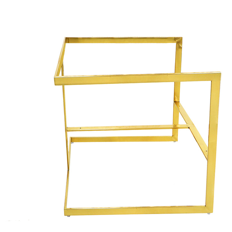 Customized golden stainless steel furniture sofa chair frames for sale