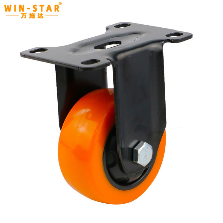 WINSTAR Industrial caster wheel With brake heavy duty furniture wheel 4 5 Inch PU caster