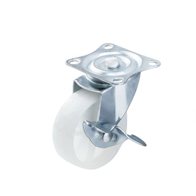 High Quality Modern PU Furniture Casters 1.5 Inch Manual Trolley Wheel with Brake