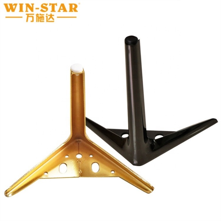 WINSTAR Hotsale metal furniture hardware Y shape golden chair feet modern sofa legs