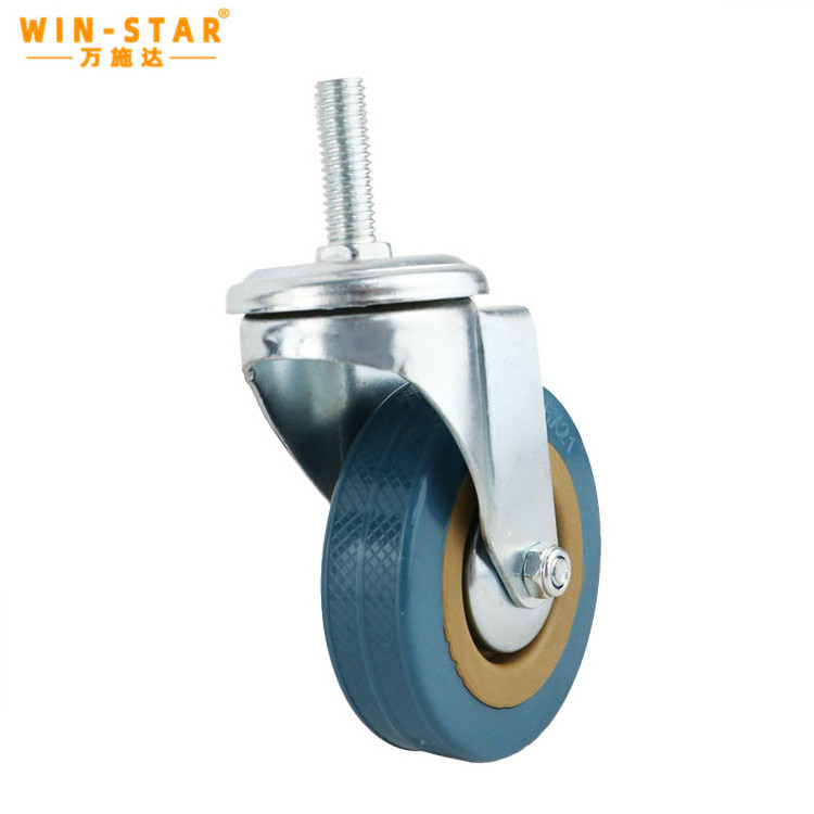 Wholesale  Polyurethane Heavy Duty 5 inch Industrial Swivel Caster Wheels With brake