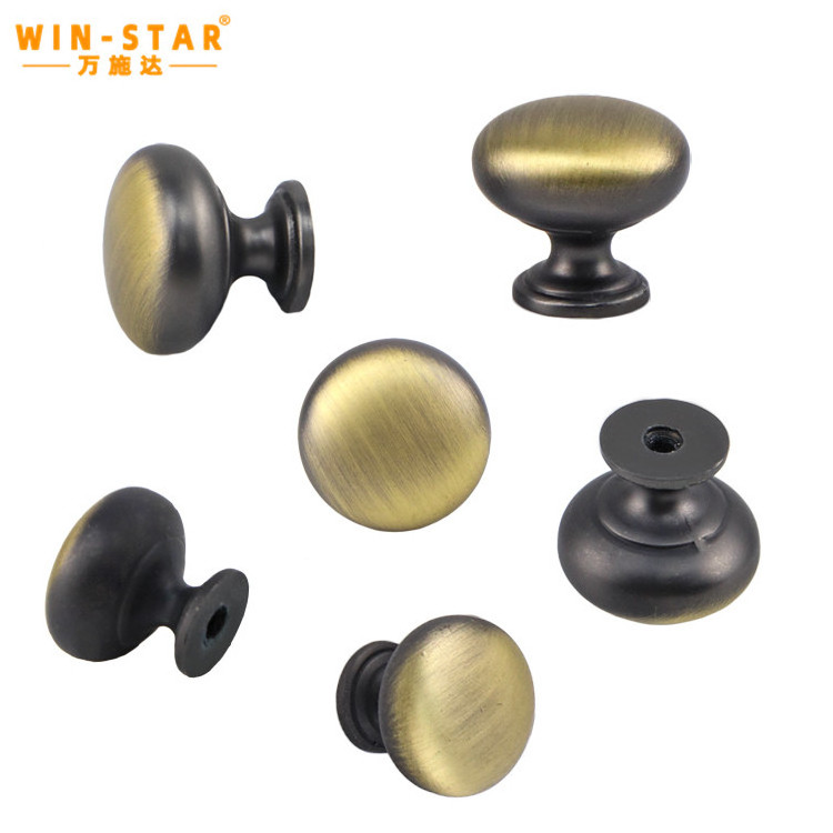 WINSTAR Vintage Round Drawer Cabinet door Handle Bronze pull handles furniture knobs