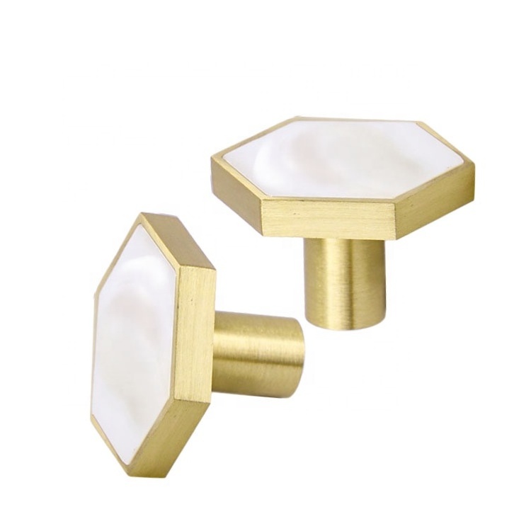 WINSTAR Furniture Handles knurled brass gold cabinet handle pull for Wardrobe Dresser Cupboard Cabinet Drawer knob