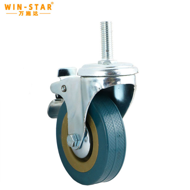 Wholesale  Polyurethane Heavy Duty 5 inch Industrial Swivel Caster Wheels With brake