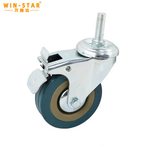 Wholesale  Polyurethane Heavy Duty 5 inch Industrial Swivel Caster Wheels With brake