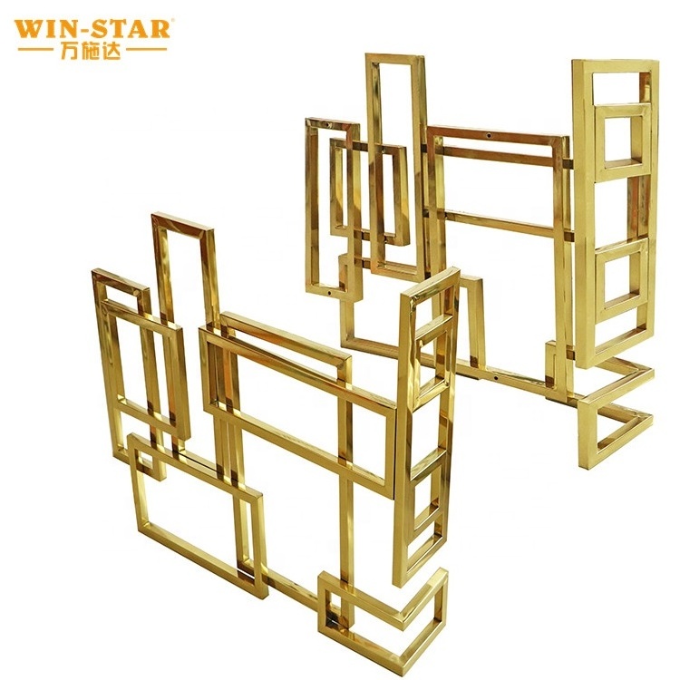 ZD-SH01 Gold Color Electroplated Hardware Furniture Chair Sofa Metal Parts Base Frame