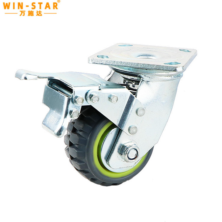 WINSTAR  Double Brake Caster Heavy Duty Castor Wheels