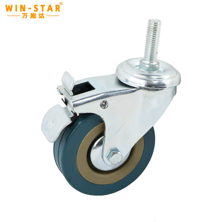 Wholesale  Polyurethane Heavy Duty 5 inch Industrial Swivel Caster Wheels With brake