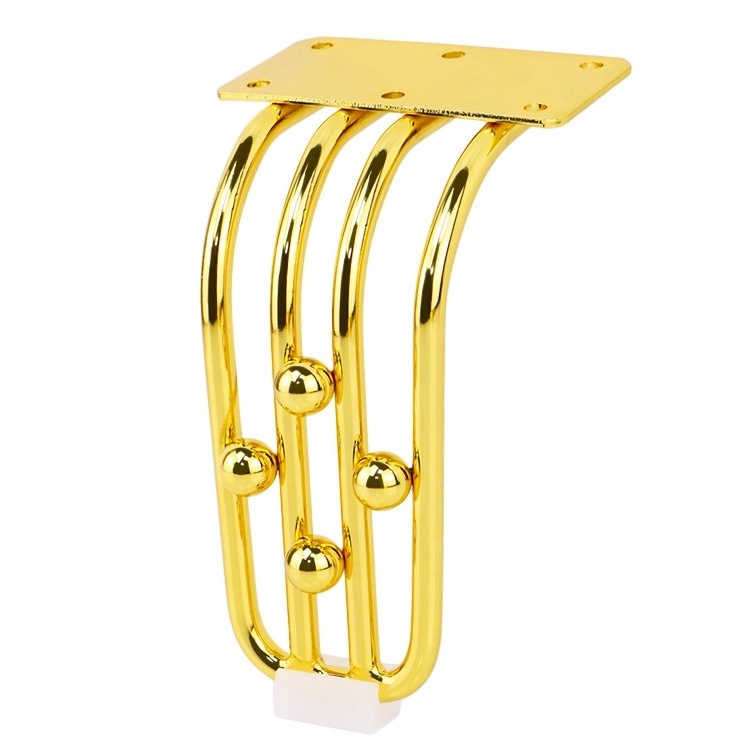 WINSTAR hotsale style metal furniture feet golden plated black sofa legs for table parts