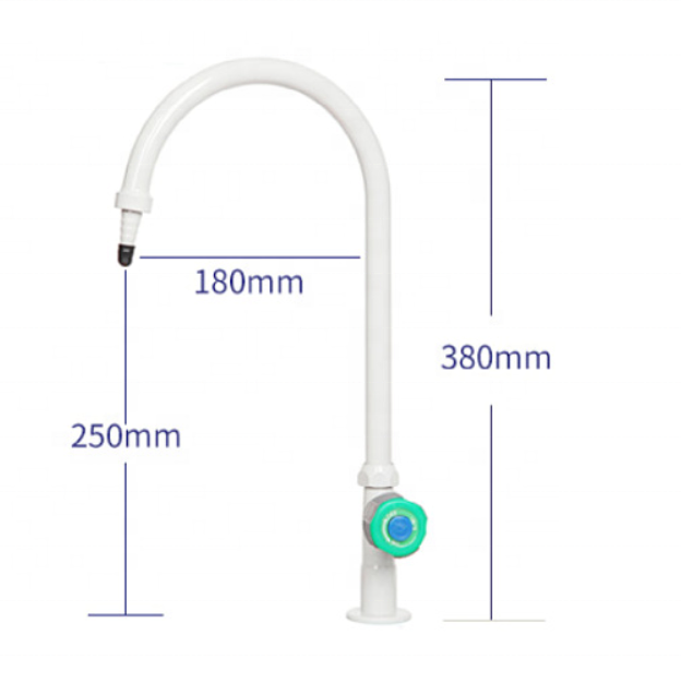 2023 hot selling 3 way fume hood accessories smart sensor brass water tap swan shape lab sink faucets