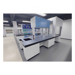 Used laboratory microbiology furniture Lab bench with mobile cabinets chemistry school lab tables university benches and desk