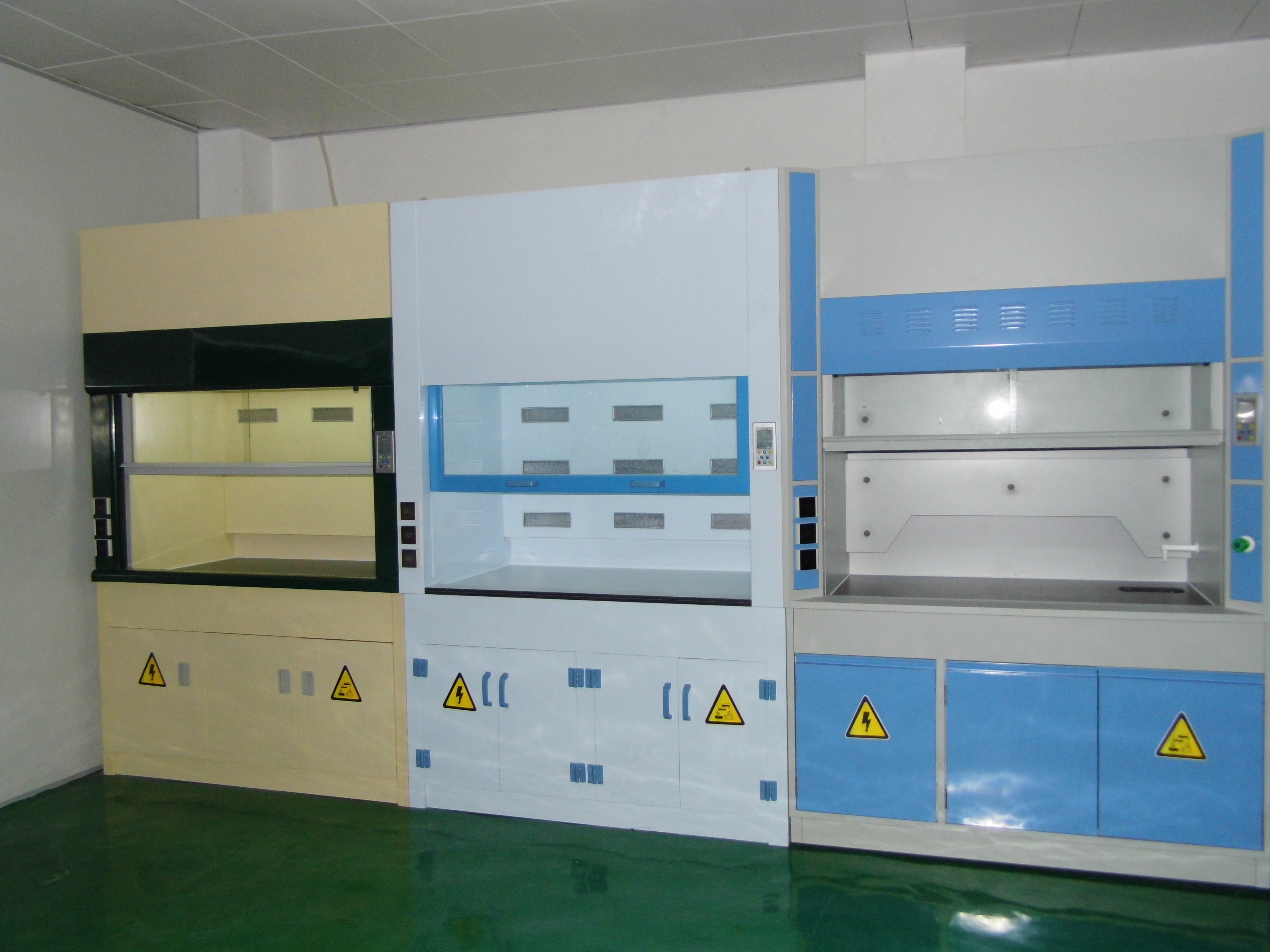 laboratory fume cupboard with extractor for laboratory furniture flow fume hood