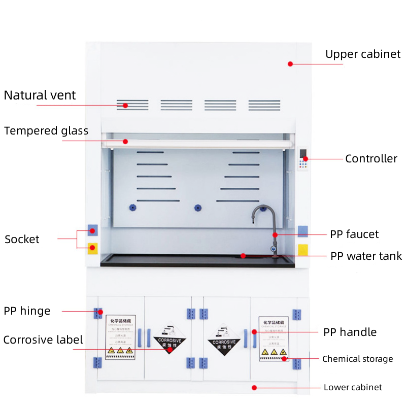 Laboratory furniture school fume cupboard portable for lab dental  lab fume cupboard design