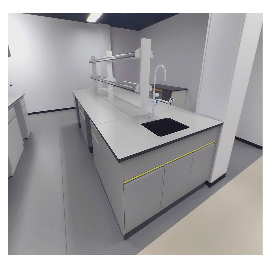 Used laboratory microbiology furniture Lab bench with mobile cabinets chemistry school lab tables university benches and desk