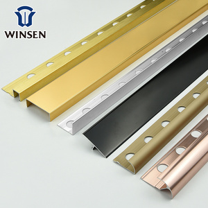 Metal Corner Tile Trim Aluminum Alloy Protective Building Material Decoration Customized Aluminum Tile Trim