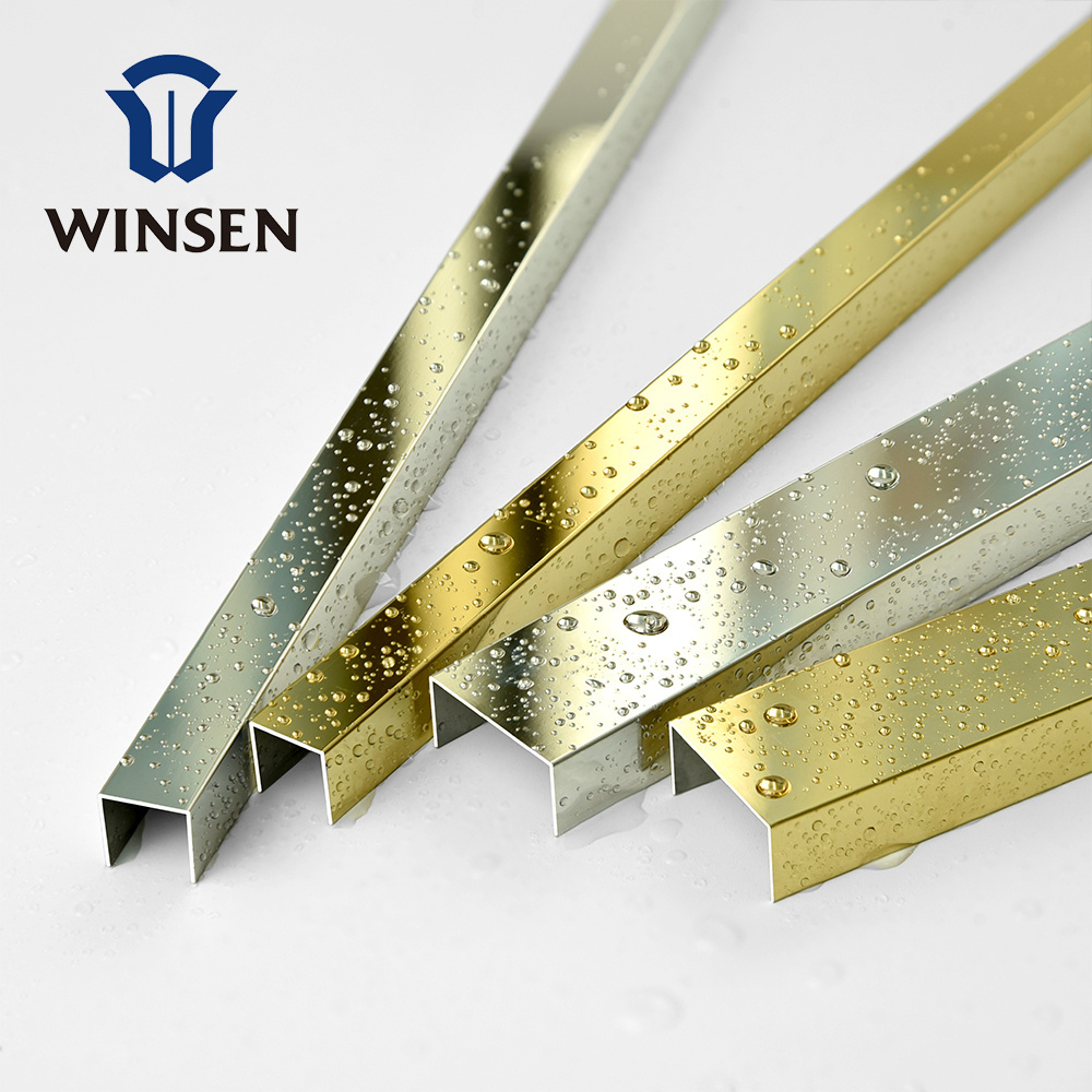 Metal Edge Trim Strip Profiles Cheap Silver Stainless Steel for Ceramic Tiles  Decoration Interior Tile