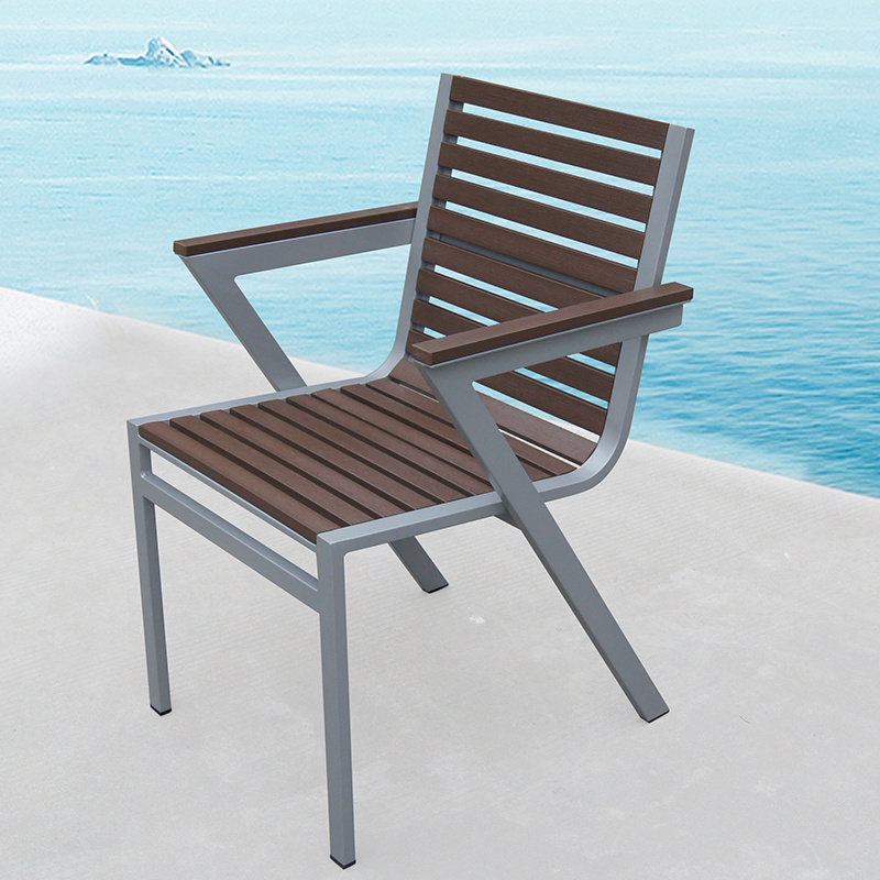 wholesale all weather outdoor furniture aluminium plastic wood table and chair