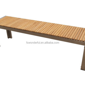 outdoor teak wood slats garden bench